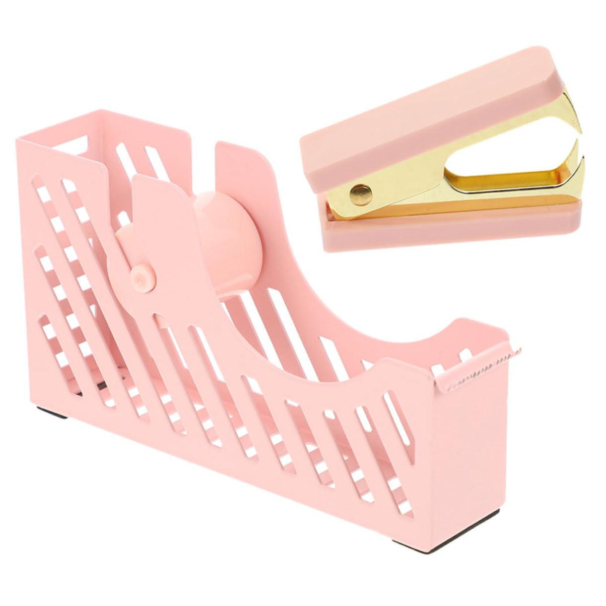 jojofuny 4 Set Forniture per Ufficio con Dispenser per Nastro e Rimuovi Punti Metallici Kit Accessori Eleganti per Scrivania e Leggero per Attività Domestiche e Lavorative