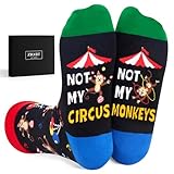 Zmart Funny Socks 2024 for Women Men Mom Dad Him Her Wife Husband, Fun Monkey Gifts for Monkey Lovers Fun Monkey Socks