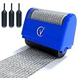 Vantamo Identity Theft Protection Roller Stamp for Hiding Sensitive Information, Wide Confidential Stamp with 3 Ink Refill, Security Stamp Roller for Identity Theft Prevention, Classy Blue