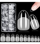 Nail Tips Acrylic Nail Tips Gel Extensions Acrylic Extensions French Nail Tips, 500pcs 10 Sizes F...