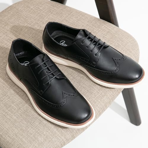 Image of Jousen Mens Dress Shoes Casual Oxfords for Wedding Party Office Church Business Formal Rubber Bottom Lightweight Sneaker Oxford Shoes for Men