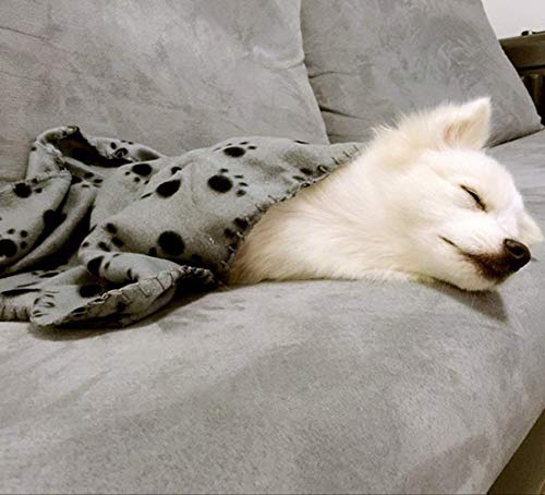 Comsmart Pet Blanket Dog Cat Soft Fleece Blankets Sleep Mat Pad Bed Cover with Paw Print for Kitten Puppy and Other… - Image 8