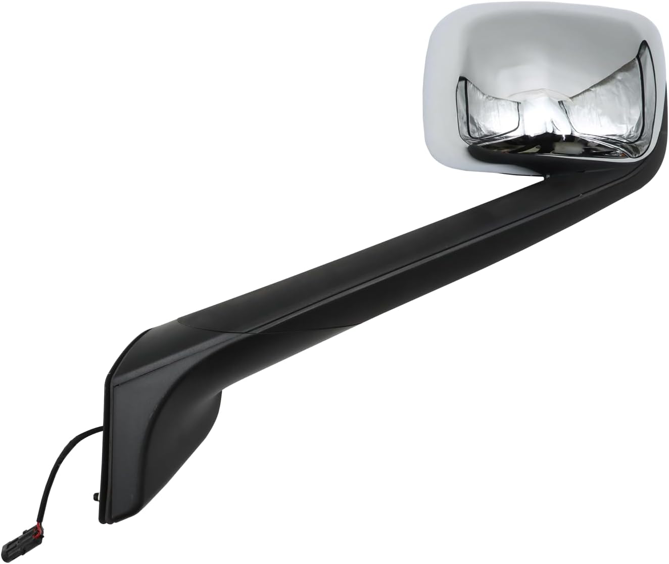 Chrome Hood Mirrors Assembly Compatible with 2018 2019 2020 2021 Freightliner Cascadia, Hood Mirrors with Heating for 2018-2021 Freightliner Cascadia Accessorie (Left Driver Side)