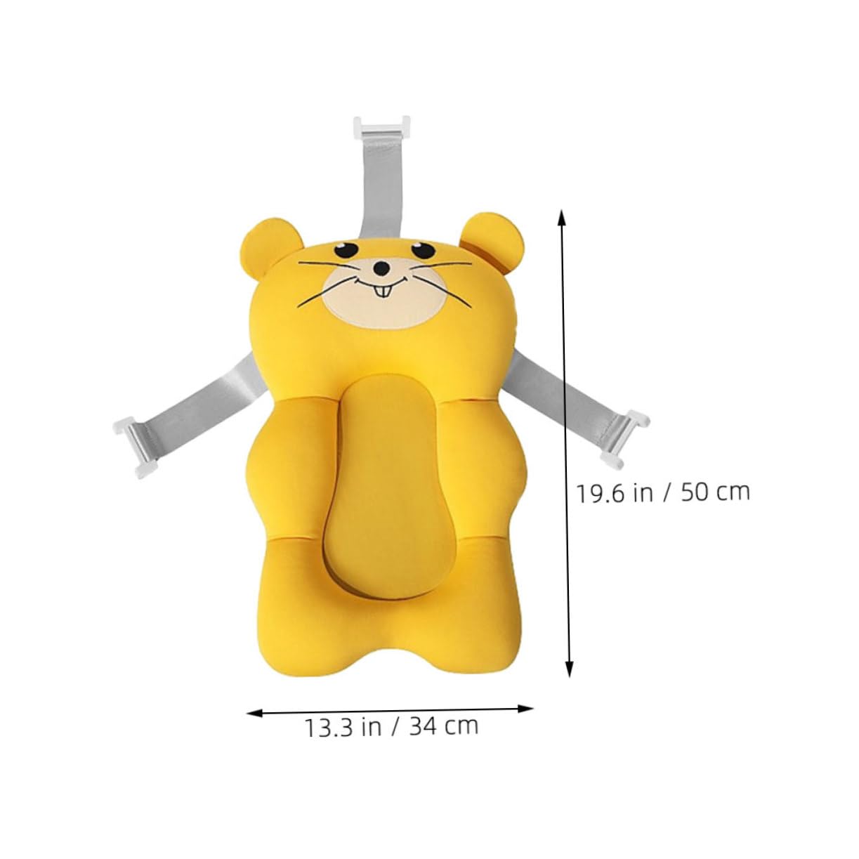 ibasenice Adjustable Non-Skid Boy Girl Bath Support Mat Cartoon Design for Bathtub Fit Easy to Clean Comfortable and Safe Bathing