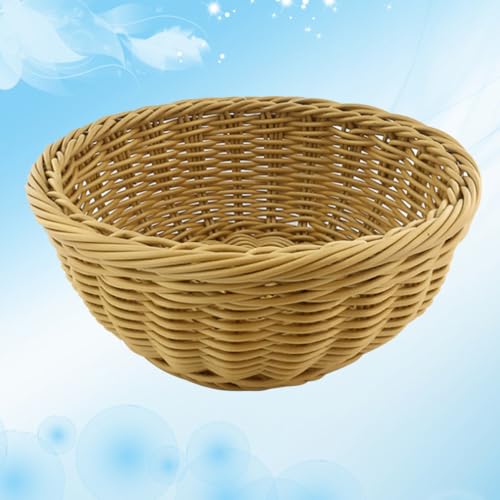 Cesta circular de plástico lavable para evitar migas en la mesa y guardar snacks con orden 7
