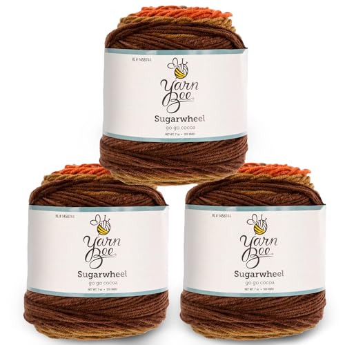 Yarn Bee Medium Yarn for Crocheting & Knitting – Soft...