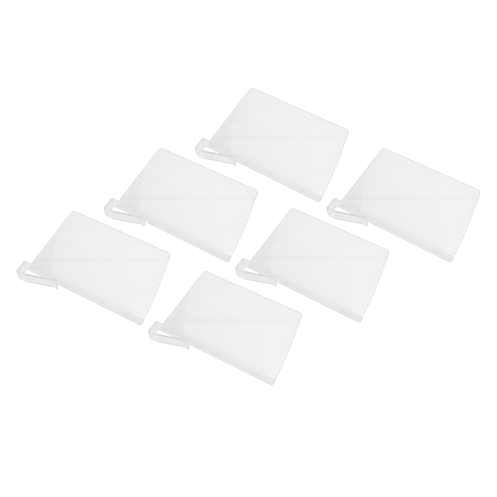 Wakects Separadores de Estantes de Acrílico Transparente, Organizador de Armario, Paquete de 6 para Estantes de Madera de 0,4 a 0,9 Pulgadas, Clips Reforzados, Separadores Transparentes para