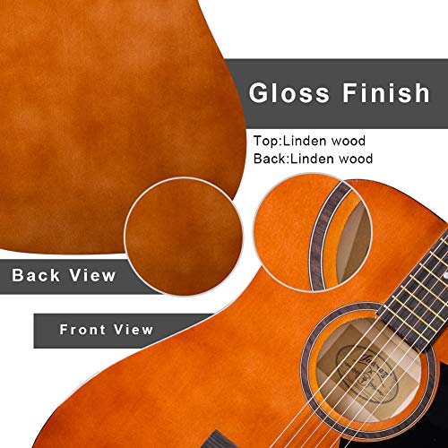 Image of JUAREZ Fiesta 104.14 cm (41 Inch) Acoustic Guitar with Dual Action Truss Rod, JRZ41C /DB 21 Frets Rosewood Fretboard & Bridge, Bag, Strap, 2 Picks, Allen Key, Extra String Set, Brown