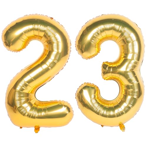 Image of 40 Inch gold Number Balloons 23 Helium Foil Mylar Balloon | Birthday Party banquet Decoration 23