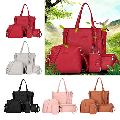 kowaku 3x 4 em 1 Bolsas Femininas de Couro Bolsa Impermeável Bolsa de Ombro para Trabalho