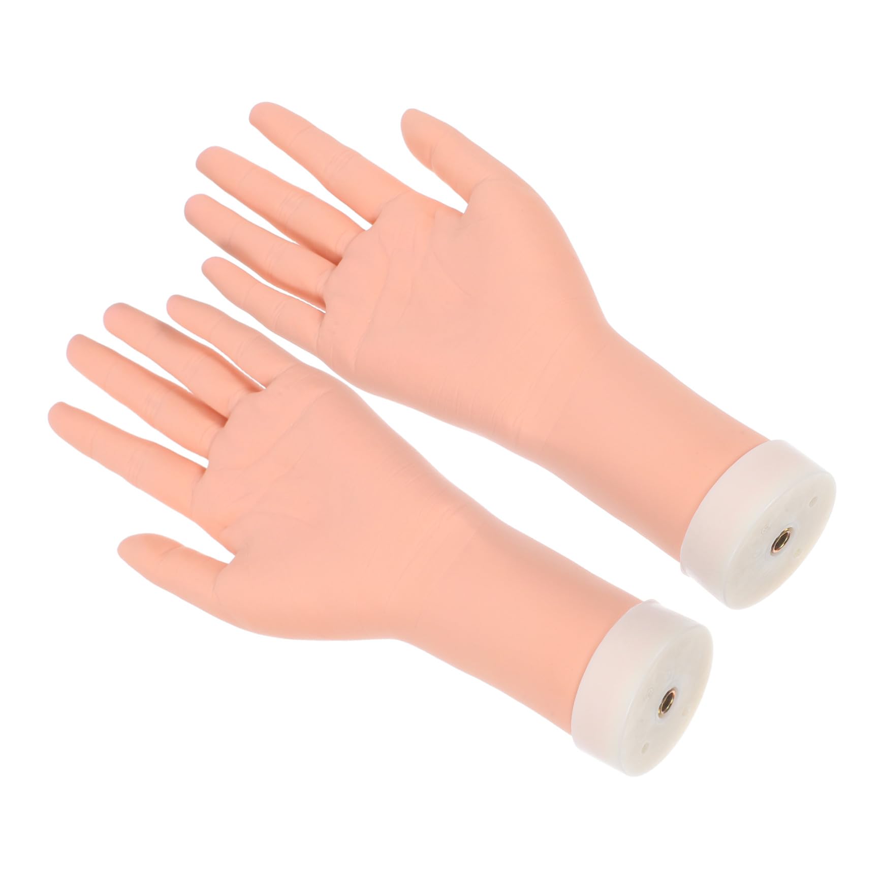 HOMSFOU Mani Manichino Flessibili in Modello Femminile per Esposizione Gioielli Supporto Anelli Bracciali e Orologi Mani Artistiche per Pratica Nail Art e Fotografia