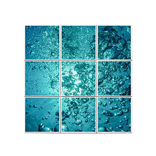 Carreaux Céramique Décoratif grand format sous la mer motif abstrait pour mur de salon moderne