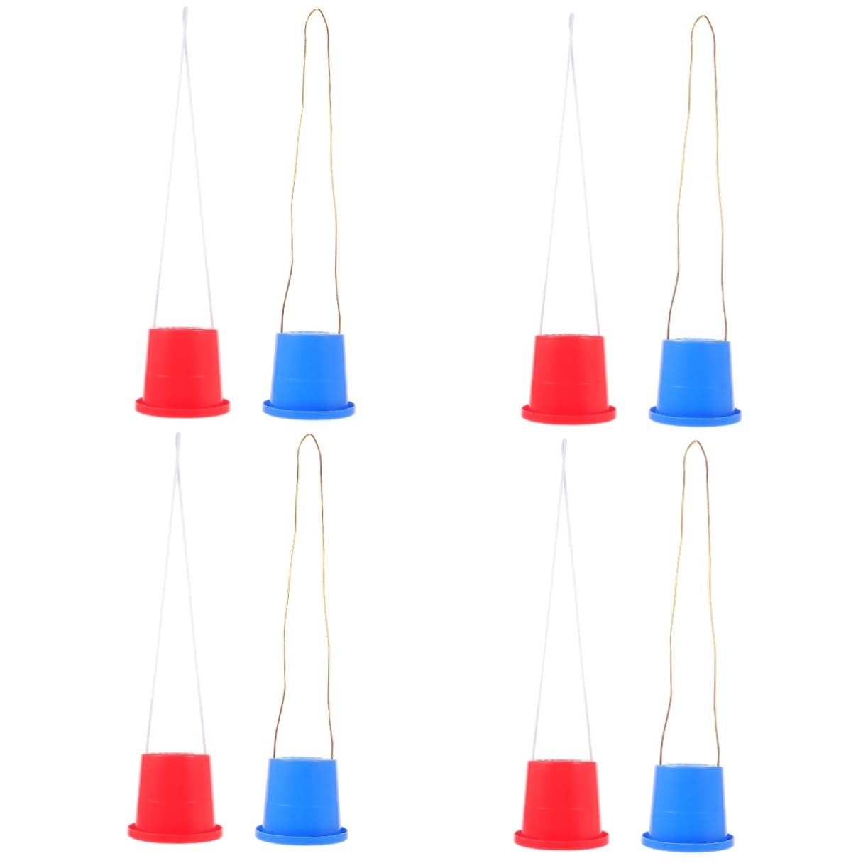 HEMOTON 4sets 2 Pairs Sensory Training Stilts for Balance Ability Development Activity Durable with Handy Rope Promotes Coordination and Strength Random Color 2pairs*4