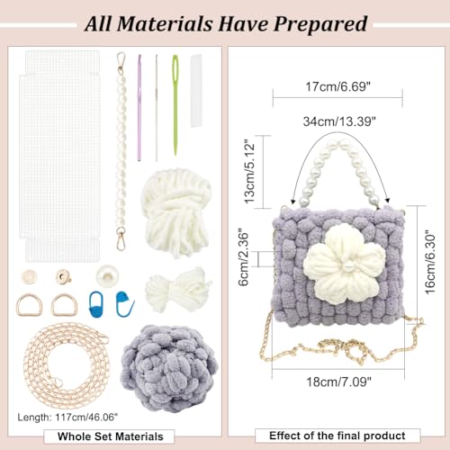 WADORN DIY Crochet Handbag Making Kit - Image 2