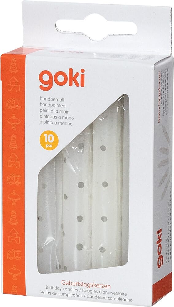 Birthday Candle Set, Grey Polka Dots (for Birthday Wreaths 106, Birthday Wreaths 108,55985,60721,60726,60706)
