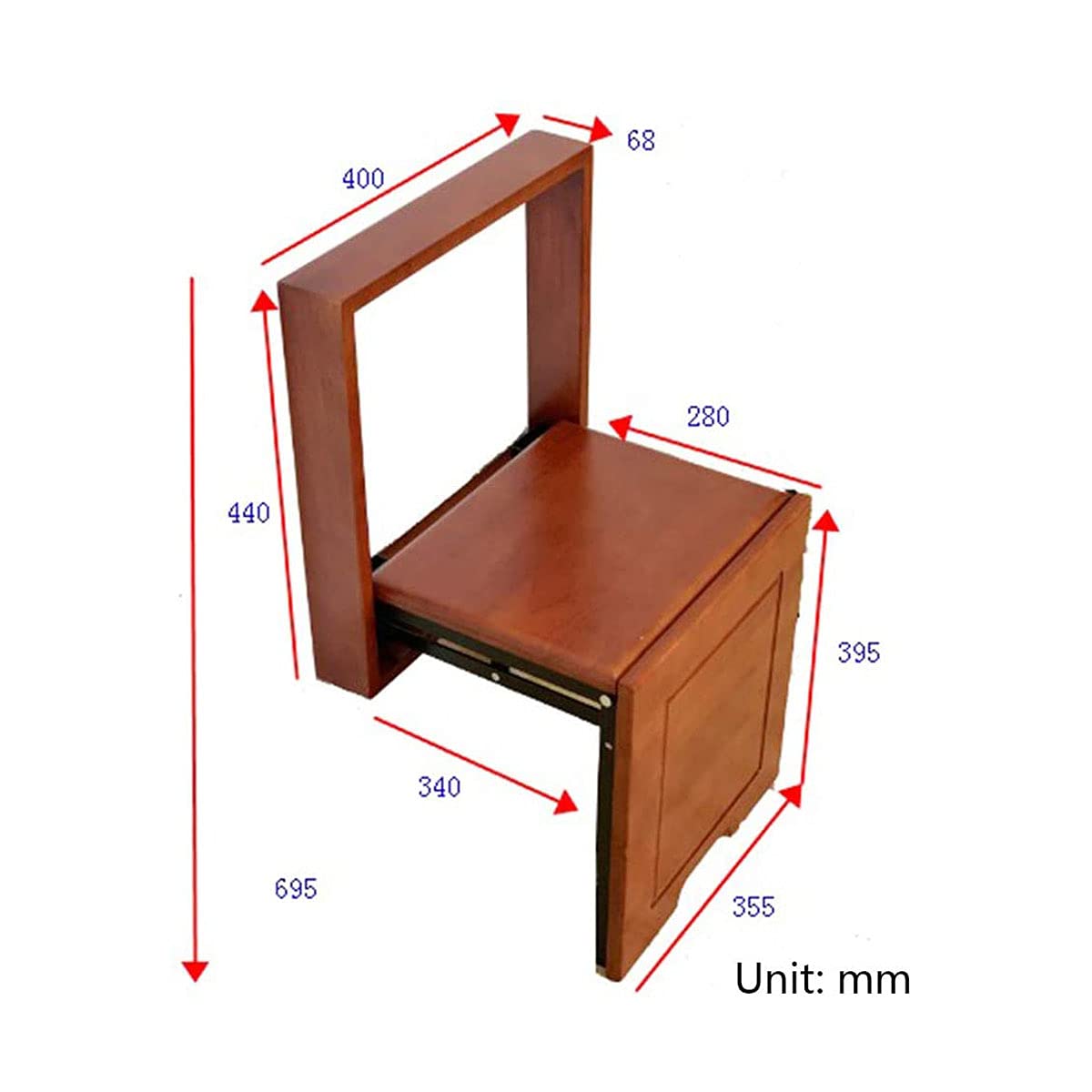 Banco Zapatero de Madera Maciza para Montaje en Pared con diseño Que Ahorra Espacio de Almacenamiento para Sala de Estar, Dormitorio, Pasillo o baño.