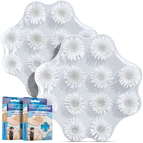 As Seen on Shark Tank Hair Shower Drain Hair Catcher, Hair Stopper Bathtub Drain Protector, & Catcher Drain Cover Alternative, Must-Haves HairyGrabster, 2 Pack, White