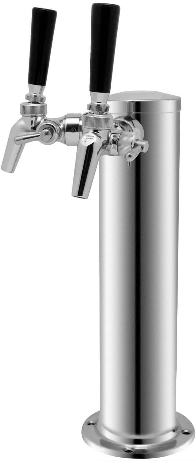 Kegco 3P2FT650SS Draft Tower, 2Tap, Stainless Steel Home
