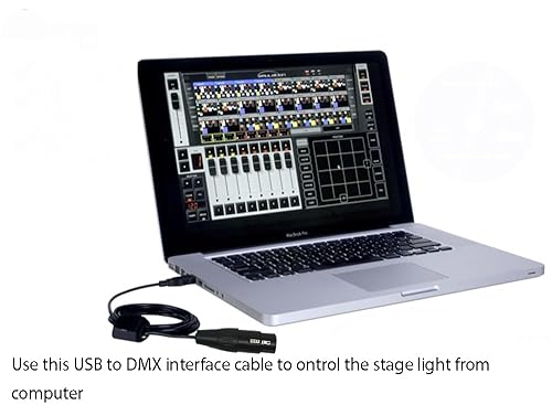 Miniatura 4 de Adaptador de interfaz USB a DMX LED DMX512 RS485, convertidor de nivel de señal para computadora, PC, escenario, cable controlador de iluminación