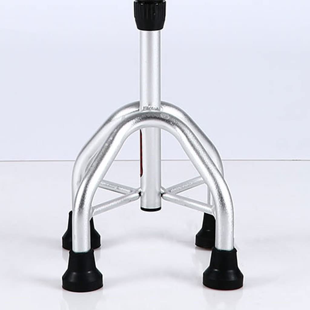 Muletas for Ancianos, bastón Antideslizante for fracturas, bastón for Caminar, Cuatro Patas, Ligero, for Mujeres jóvenes