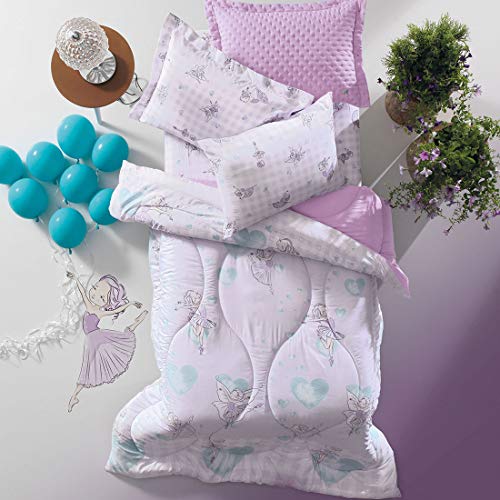 Jogo de Roupa de Cama Simples 3 Peças Infantil Altenburg Boulevard Kids Lilás Solteiro Poliéster