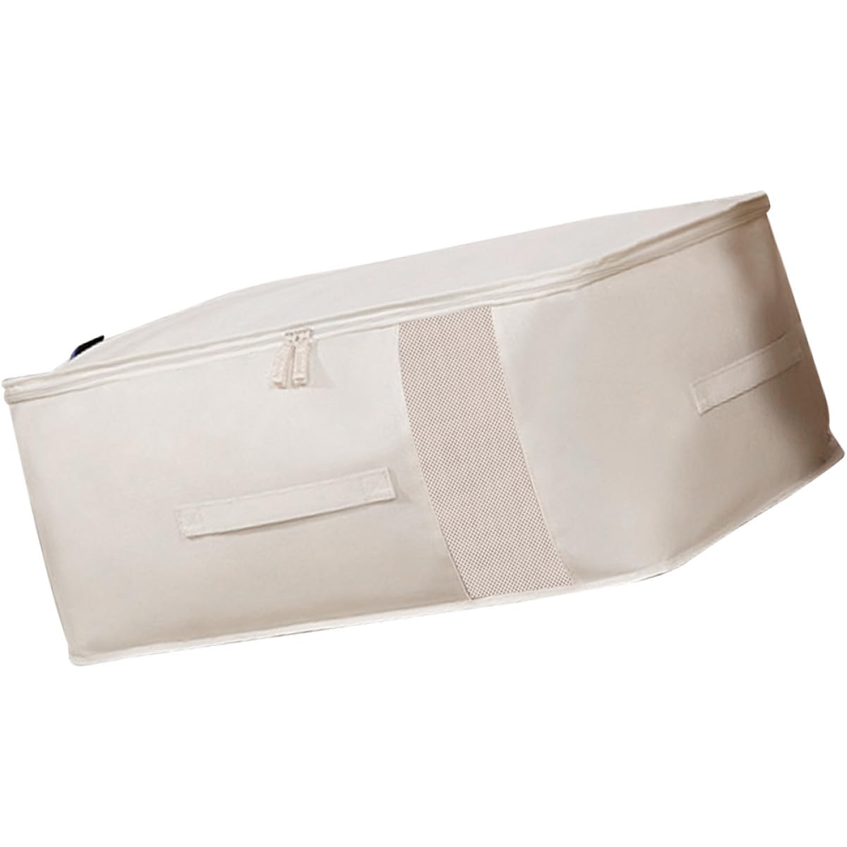 Gatuida Caja de Almacenamiento Plegable Beige Grande para Cama | Ventana Transparente, Oxford, Malla de Nailon y Pe, Cierre Cremallera, Armario Cama