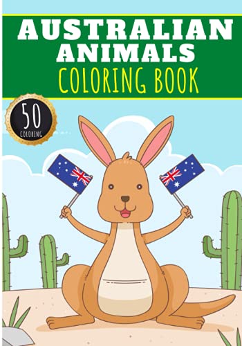 Australian Animals Coloring Book: For Toddlers and Kids with 50 Unique Pages to Color On Fun Kangaroo and Koala Designs, Wildlife Pattern In Australia | Preschool Creative Activity At Home image 2