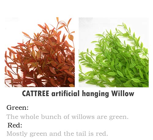 Artificial Hanging Vine, 10 Pcs Weeping Willow Plastic Plants Greenery Leaves Faux Ivy Garland Fake Plant Uv Resistant For Indoor Outdoor Garden Door Wall Baskets Wedding Party Table Decoration Green #TOP4