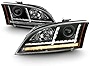 ACANII - For [HID/Xenon Model] 2008-2014 Audi TT LED DRL Sequential Turn Signal Projector Headlights Headlamps Assembly