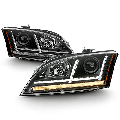 ACANII - For [HID/Xenon Model] 2008-2014 Audi TT LED DRL Sequential Turn Signal Projector Headlights Headlamps Assembly