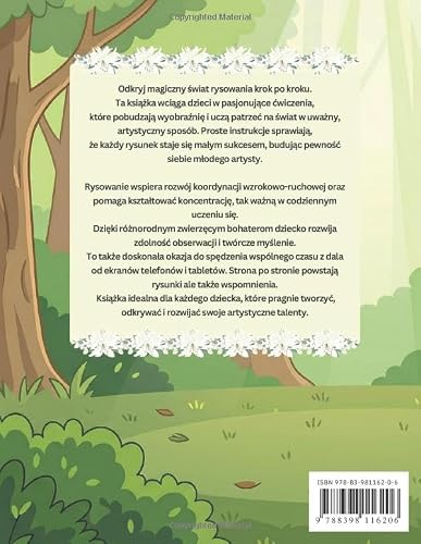 Mamo, rysuję zwierzęta: Nauka rysowania krok po kroku dla dzieci | Książka dla dzieci | Zajęcia dla dzieci