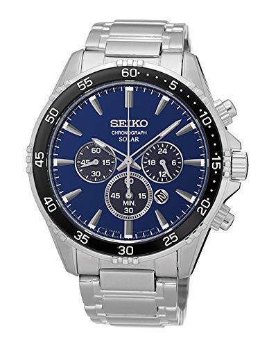 Preisvergleich Produktbild Seiko Solar Chronograph Herren-Uhr Edelstahl mit Metallband SSC445P1