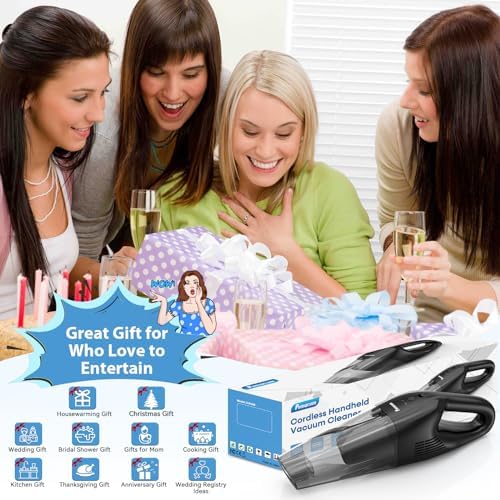 Handheld Vacuum Wireless Portable 10000Pa - Cordless Lightweight Low-Noise Fast Charging USB Vacuum Cleaner 800mL Capacity with LED Light Washable HEPA Filter Easy Cleaning for Home/Office/Car 9 51NGLgMYOkL. AC