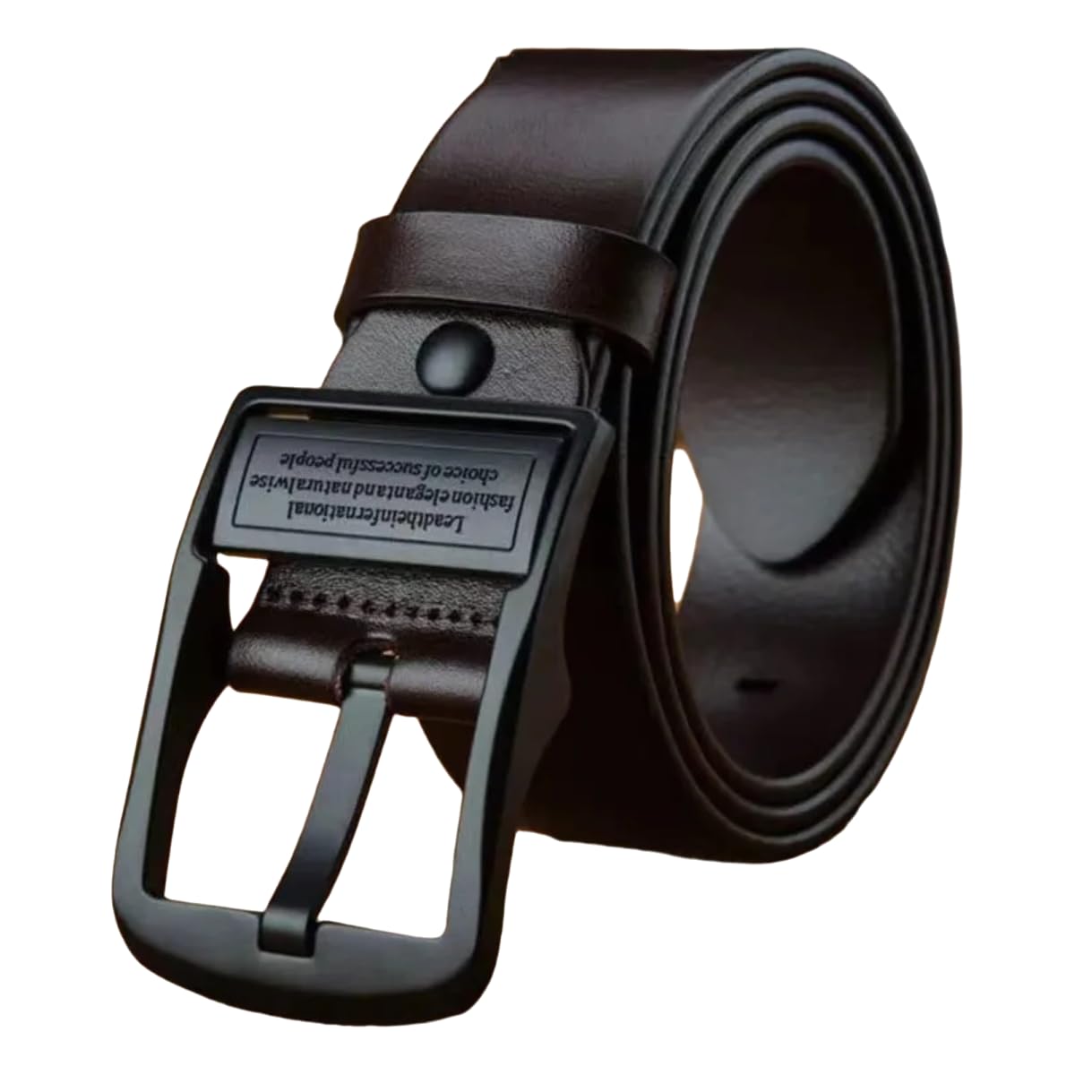 XCSTYY Belt Men's Belt, Stylish Metal Alloy Buckle, Adult Brand Jeans Business Casual Belt-black