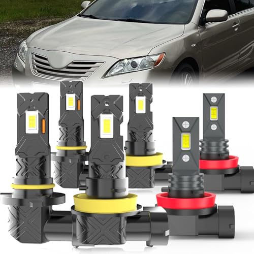 Image of Fit For Toyota Camry 2007-2018 light Bulbs, High /Low Dual Beam Fog Lights Combo, Plug and Play, 6 PCS