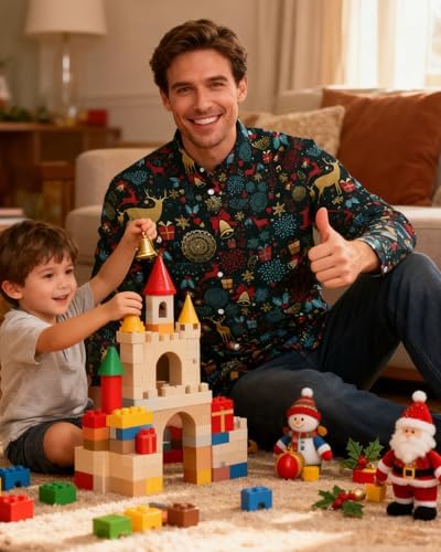 Raisevern Heren-kerstshirts lelijk kerstshirt met lange mouwen, bedrukt grappig raar shirts, Kerstman festivalgeschenken, M-XXL, Groen 1, M Raisevern Heren-kerstshirts lelijk kerstshirt met lange mouwen, bedrukt grappig raar shirts, Kerstman festivalgeschenken, M-XXL, Groen 1, M