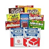 SnackBOX Movie Night Snacks BOX Care Package | Variety Pack (10 Count) | Valentines Day Holiday, Teachers, Back to School, Student, College, Candy, Popcorn, Date Night, Gift Baskets, Student, Birthday, Office, Gift Ideas