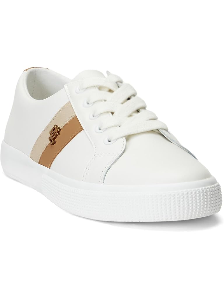 Bone Lauren Ralph Lauren Janson II Leather Sneakers