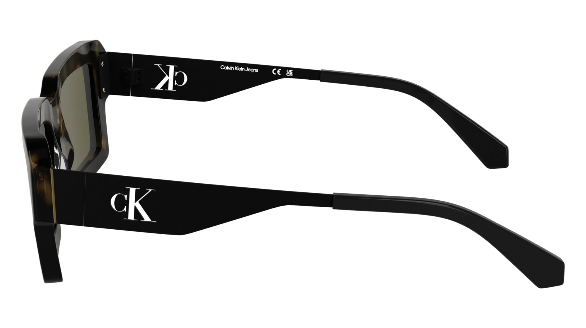 Calvin Klein Jeans Unisex Adult Sunglasses CKJ25606S - Dark Havana with Solid Brown Lens