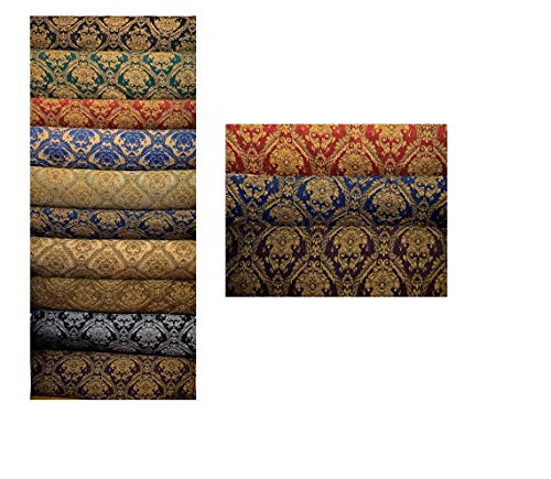 Luxurious Damask Tapestry Chenille Upholstery Fabric – 60" Wide Light Brown/Gold – Perfect for Elegant Home Decor Projects 5 Luxurious Damask Tapestry Chenille Upholstery Fabric – 60" Wide Light Brown/Gold – Perfect for Elegant Home Decor Projects - Image 4