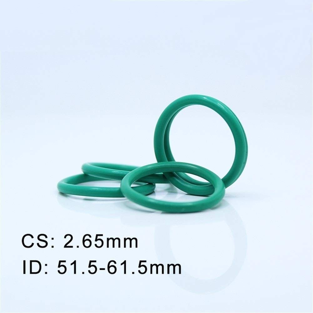 Juntas tóricas CS2.65mm 20pcs FKM Caucho O Anillo ID 51,5/53 / 54,5/56/58/60 / 61.5 * 2.65mm ORing flúor Gasket del Sello de Aceite Verde ORing JIYAMI´EN EL (Size : ID58x2.65mm)