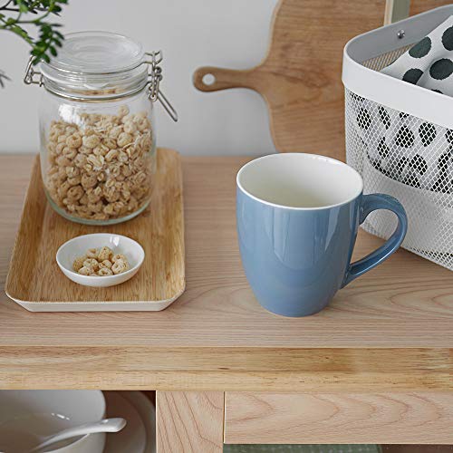 Dowan Coffee Mugs Set, 18 Ounce Large Coffee Mugs Set Of 6 For Men Women Mom Dad, Ceramic Mugs With Handle For Coffee, Tea, Birthday, Diy Paint, Dishwasher & Microwave Safe, Airy Blue #TOP5