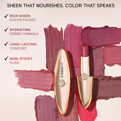 Image of INSIGHT Creme Comfort Lipstick - Double Dare | Smooth Finish | Hydrating, Nourishing, High-Shine Formula | Hyaluronic Acid & Vitamin E (3.4 g)