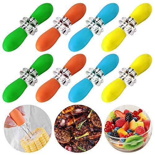 OHKITA 16PCS Corn Holders,Corn Cob Skewers Stainless Steel Corn Eaters