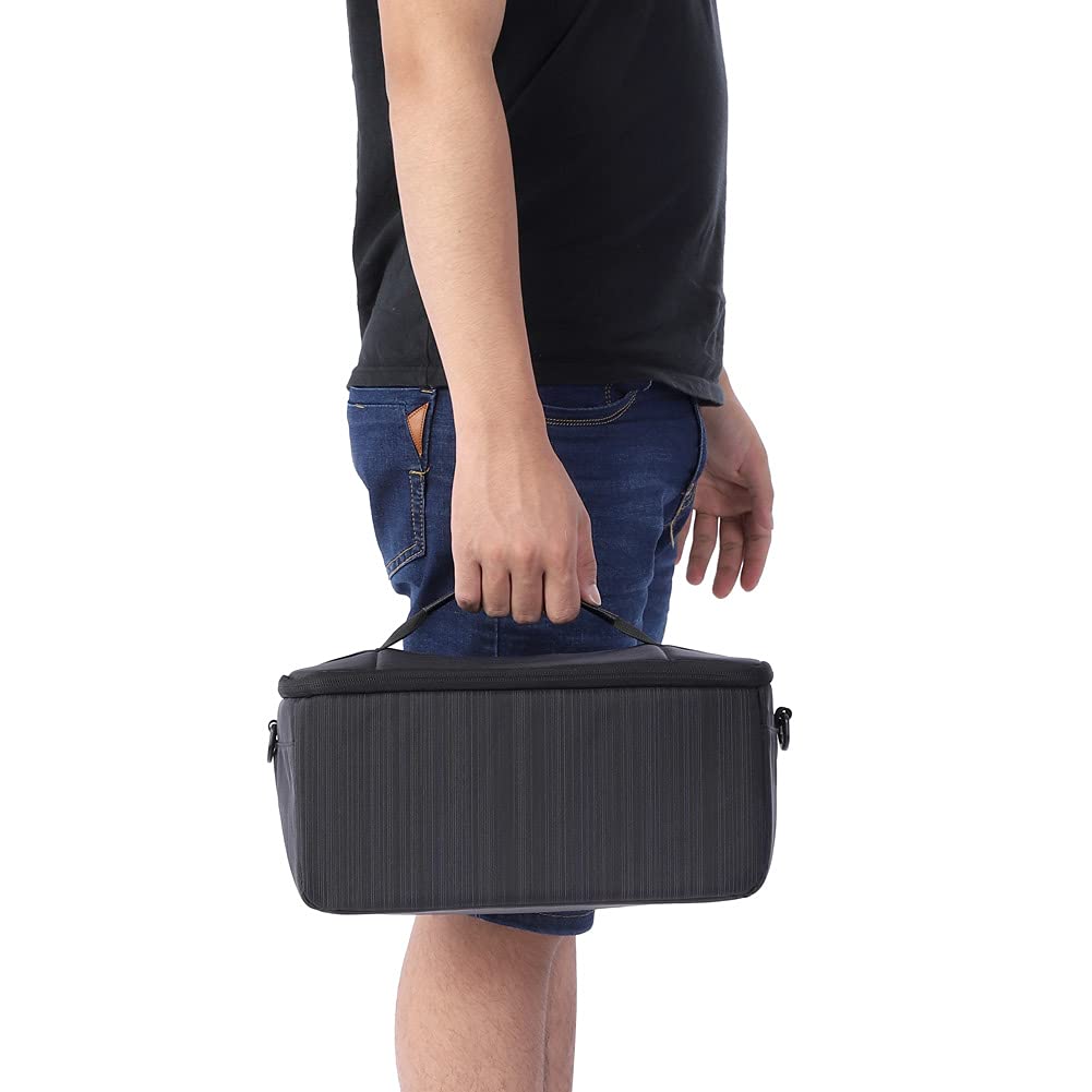 Borsa per obiettivo fotografico Antiurto Traspirante con divisorio rimovibile per gli amanti della fotografia Blu Nero 9,4x13,8x5,9 pollici (Nera)