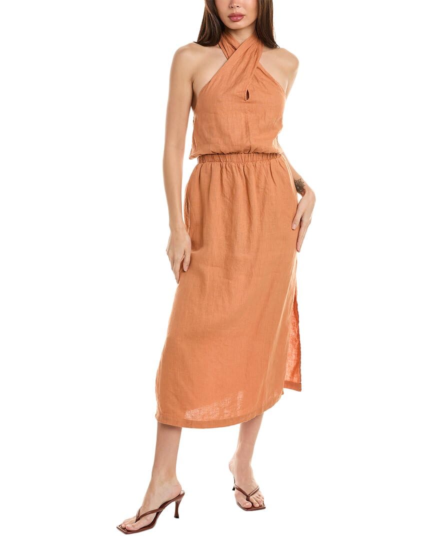 Bella DahlWrap Neck Halter Linen Dress