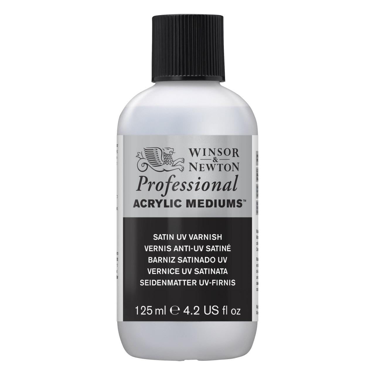 Winsor & Newton WN Acrylic Satin Varnish(+UV), ACFASV125,Transparent,125 ml (Pack of 1)