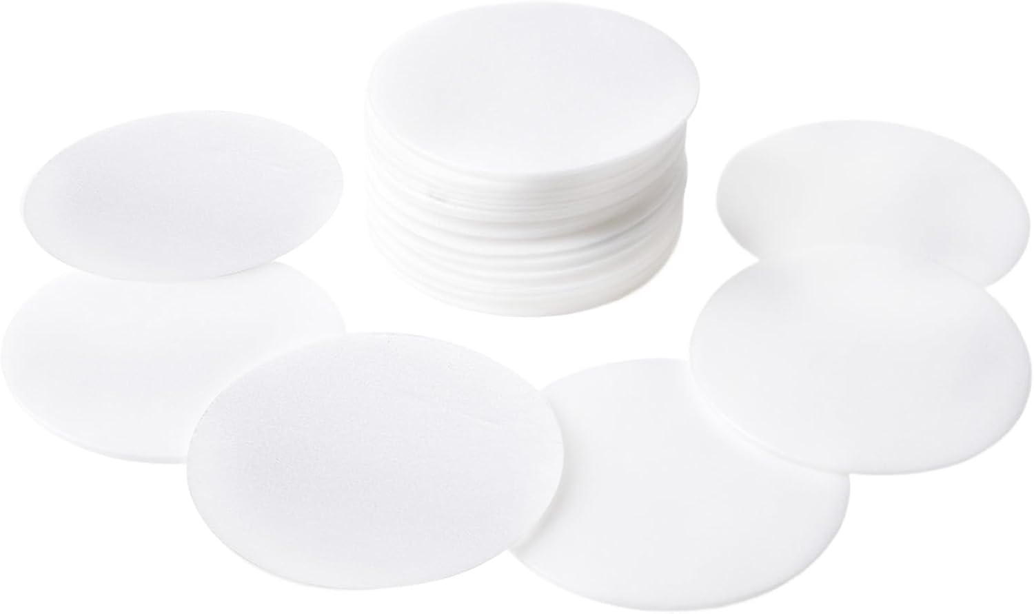 50 Pcs 63mm/2.48" Foam Lid Liner Pressure Sensitive Seal,PS Round Cap Liners, Torque Activated Tamper Resistant Adhesive Seals for Condiment Health Care Cosmetic Containers White