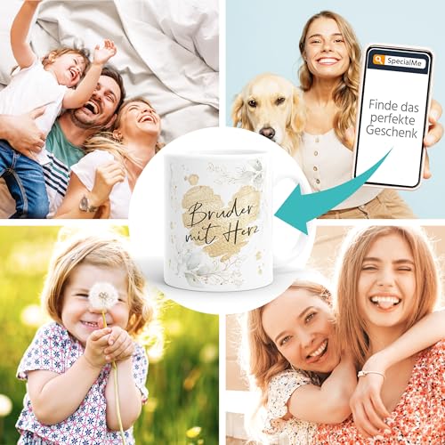 SpecialMe® Kaffee-Tasse [Wunschtext] mit Herz - soziale Berufe, Familie, Freunde kleines Dankeschön Geschenk Danke sagen Weiss Keramik-Tasse – Ansicht 6