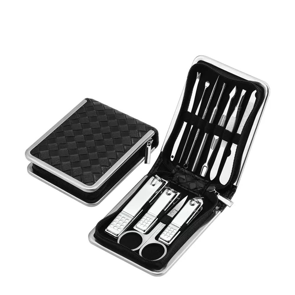 Stainless Steel Manicure Set Professional Nail Kit of Pedicure Tools Toe Clipper Box for Portable Care